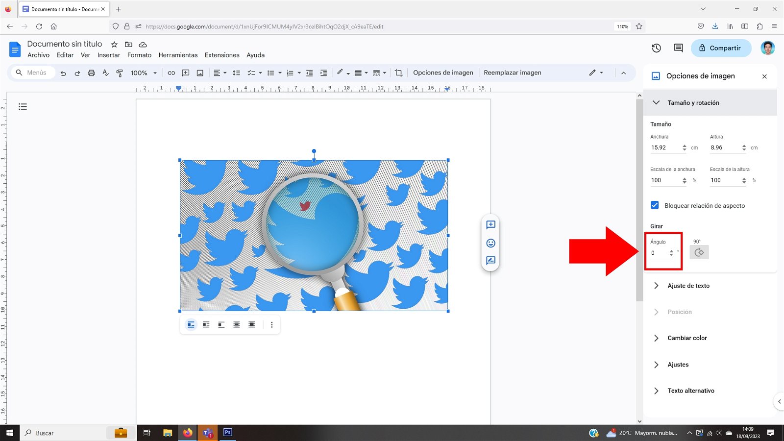Así puedes cambiar el ángulo de Google Docs