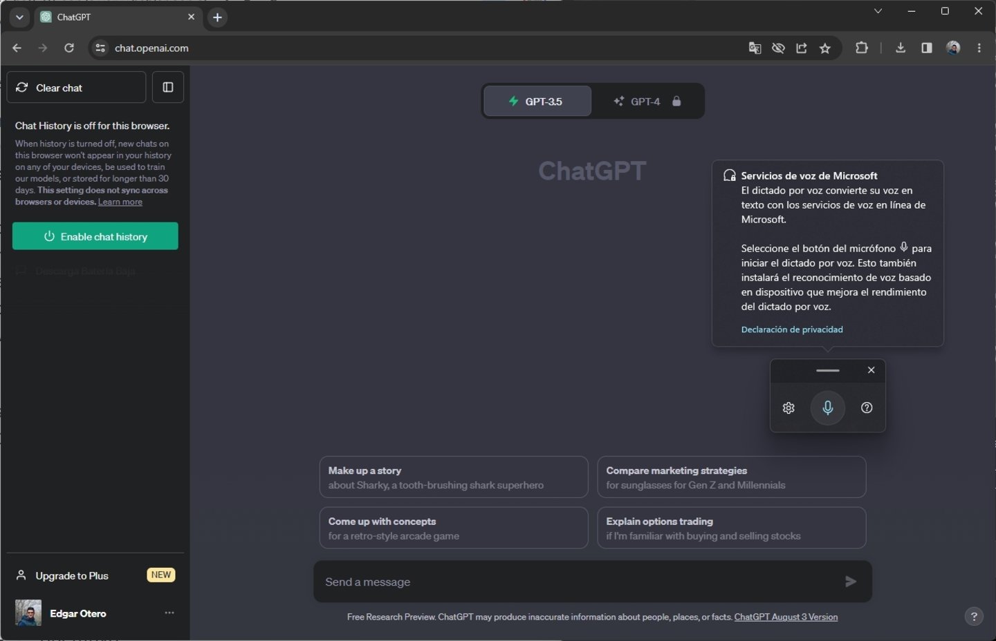 Cómo controlar ChatGPT con la voz y hablar con él