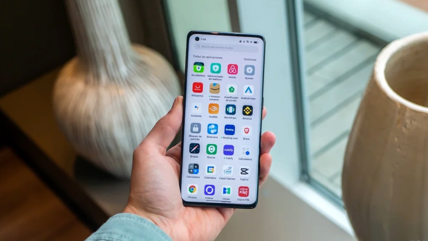 Menú de apps en el OPPO Find X5 5G
