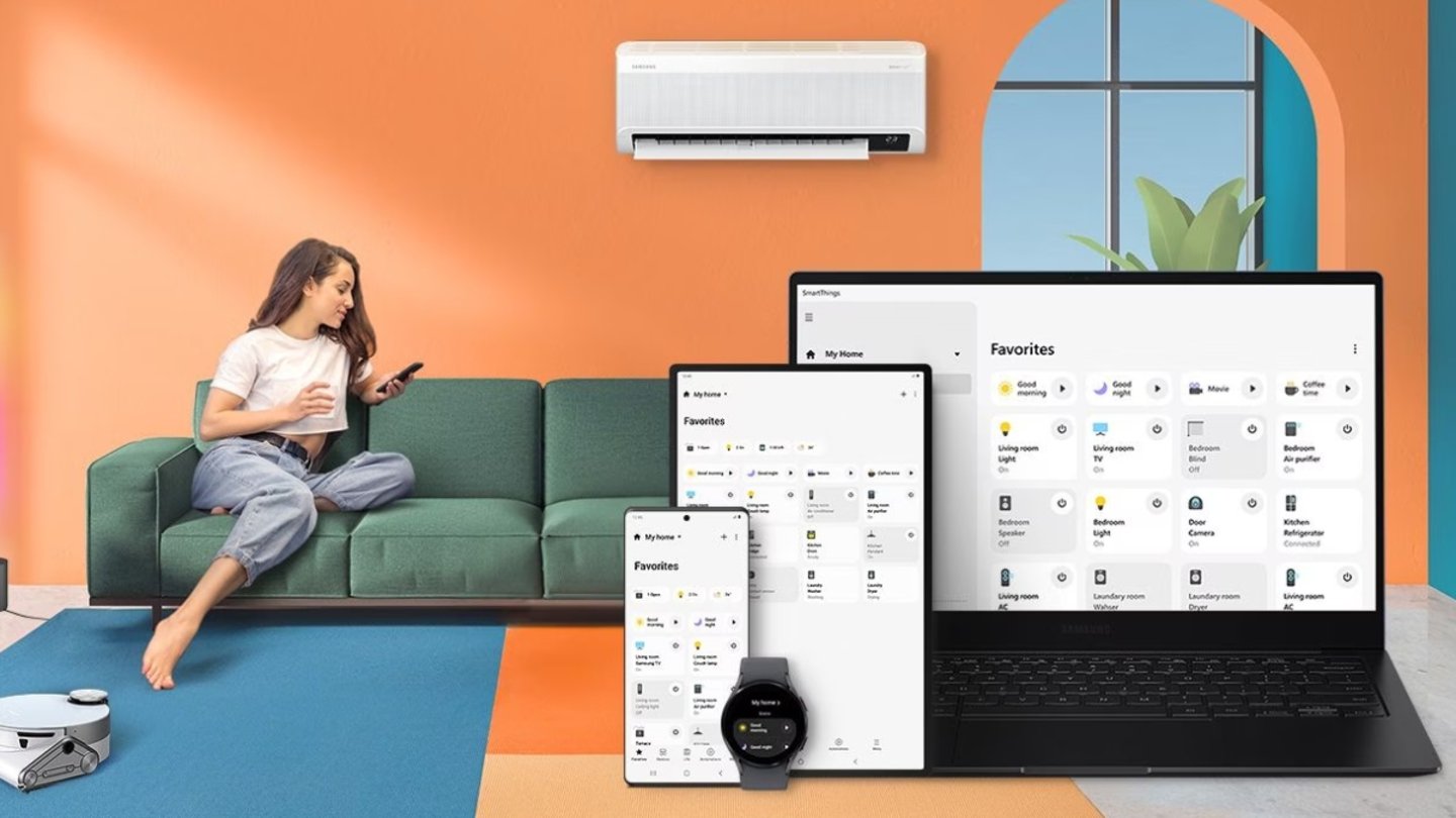 Diferentes dispositivos del hogar conectados a Samsung SmartThings