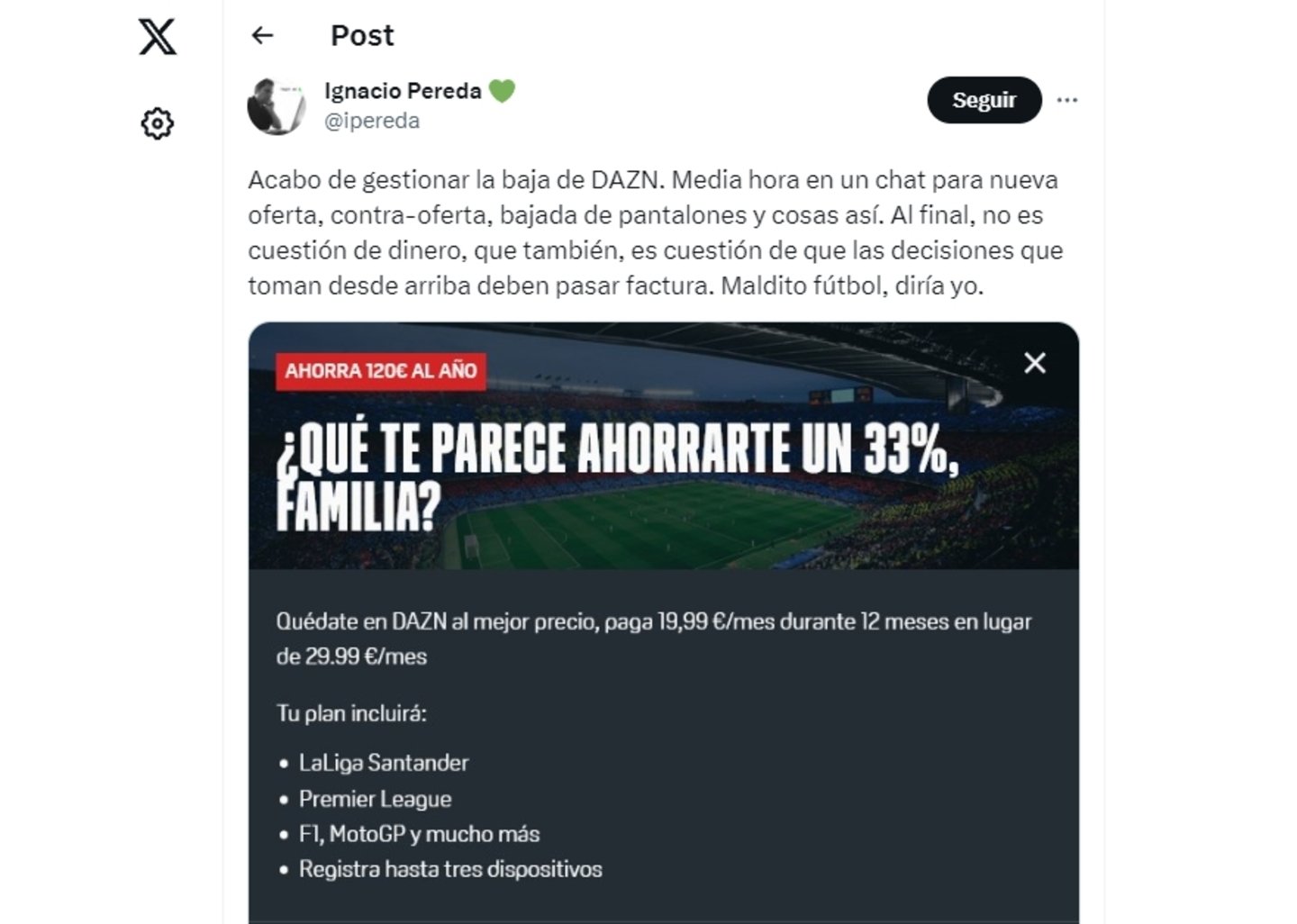 Cómo pagar menos en DAZN de forma legal