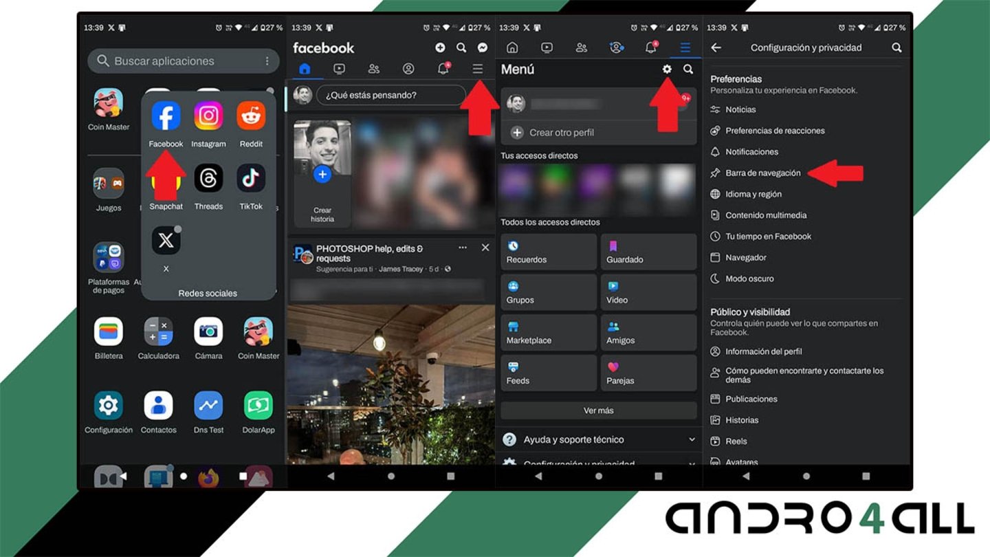 Activar Facebook Parejas en el movil