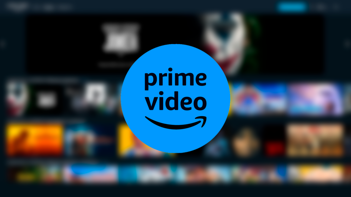 el logo de Amazon Prime Video sobre el diseño de la plataofrma