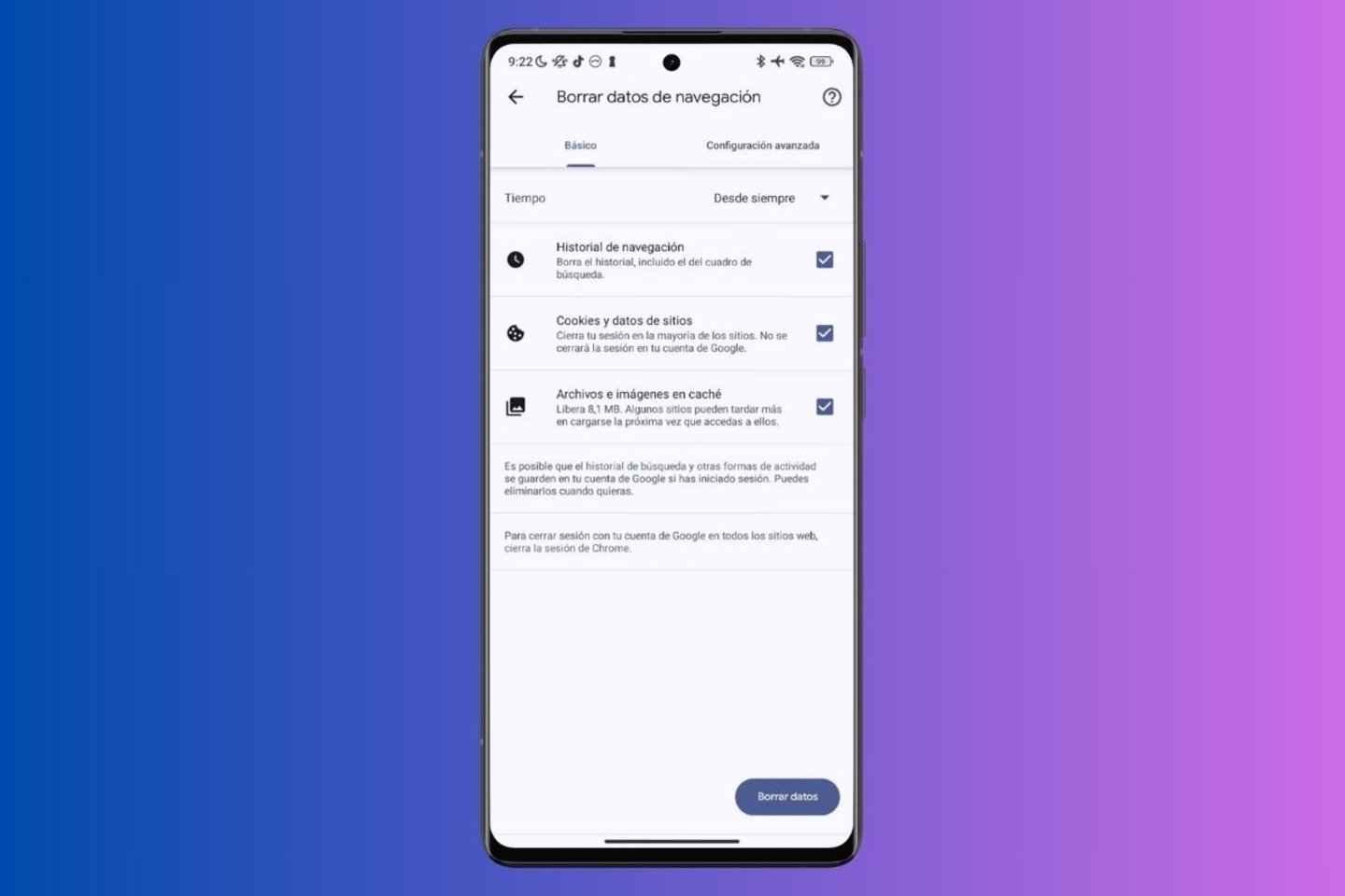Cómo borrar todas las cookies de un móvil Android paso a paso