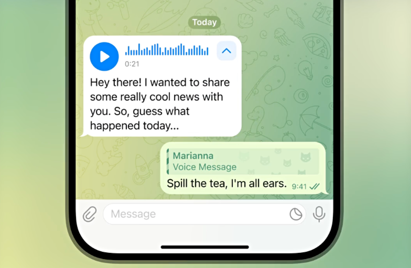 Telegram transcripción voz a texto