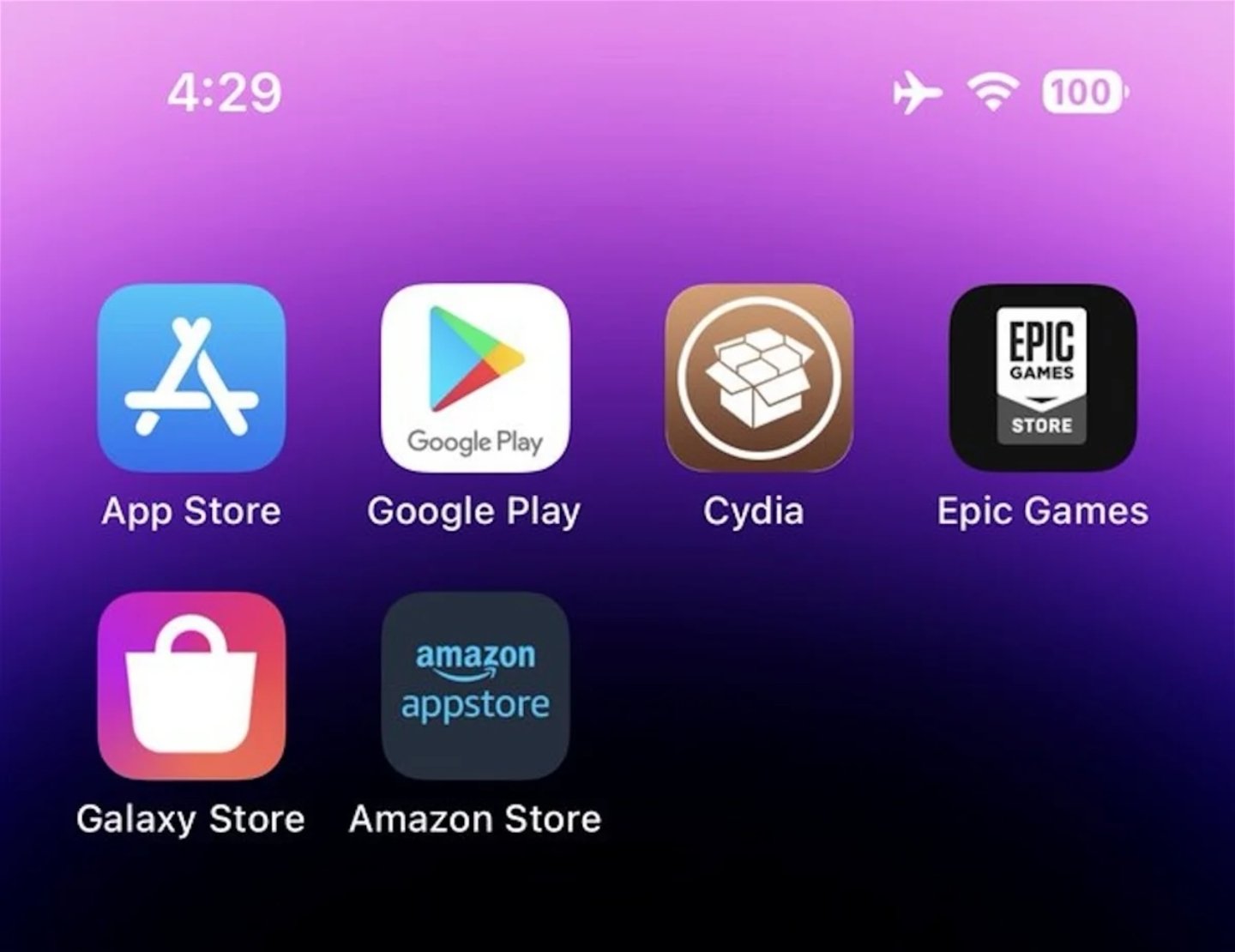 Concepto de tiendas de apps de terceros