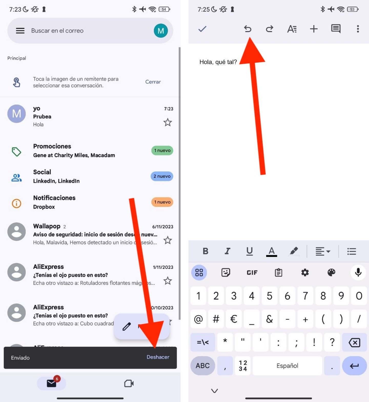 Botón de deshacer o CTRL + Z en el móvil: cómo activarlo