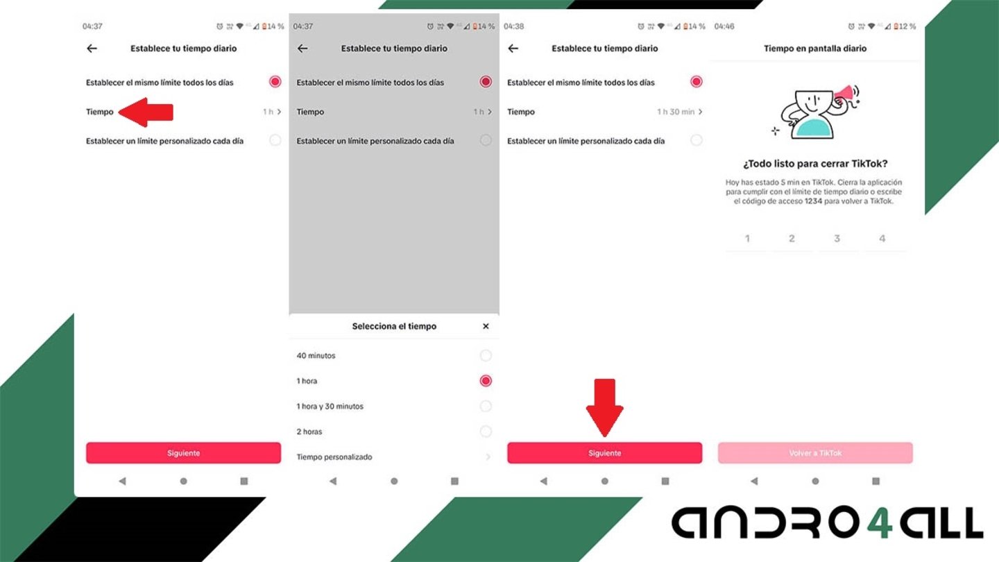 Limitar el uso de TikTok