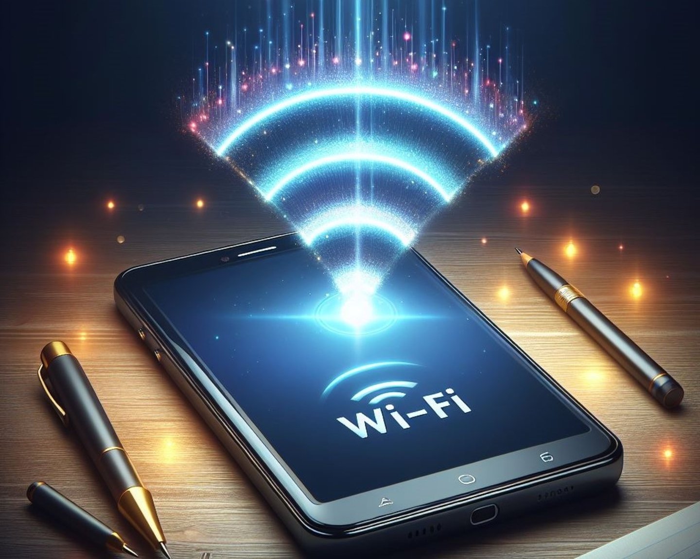 Smartphone conectándose a una red WiFi.