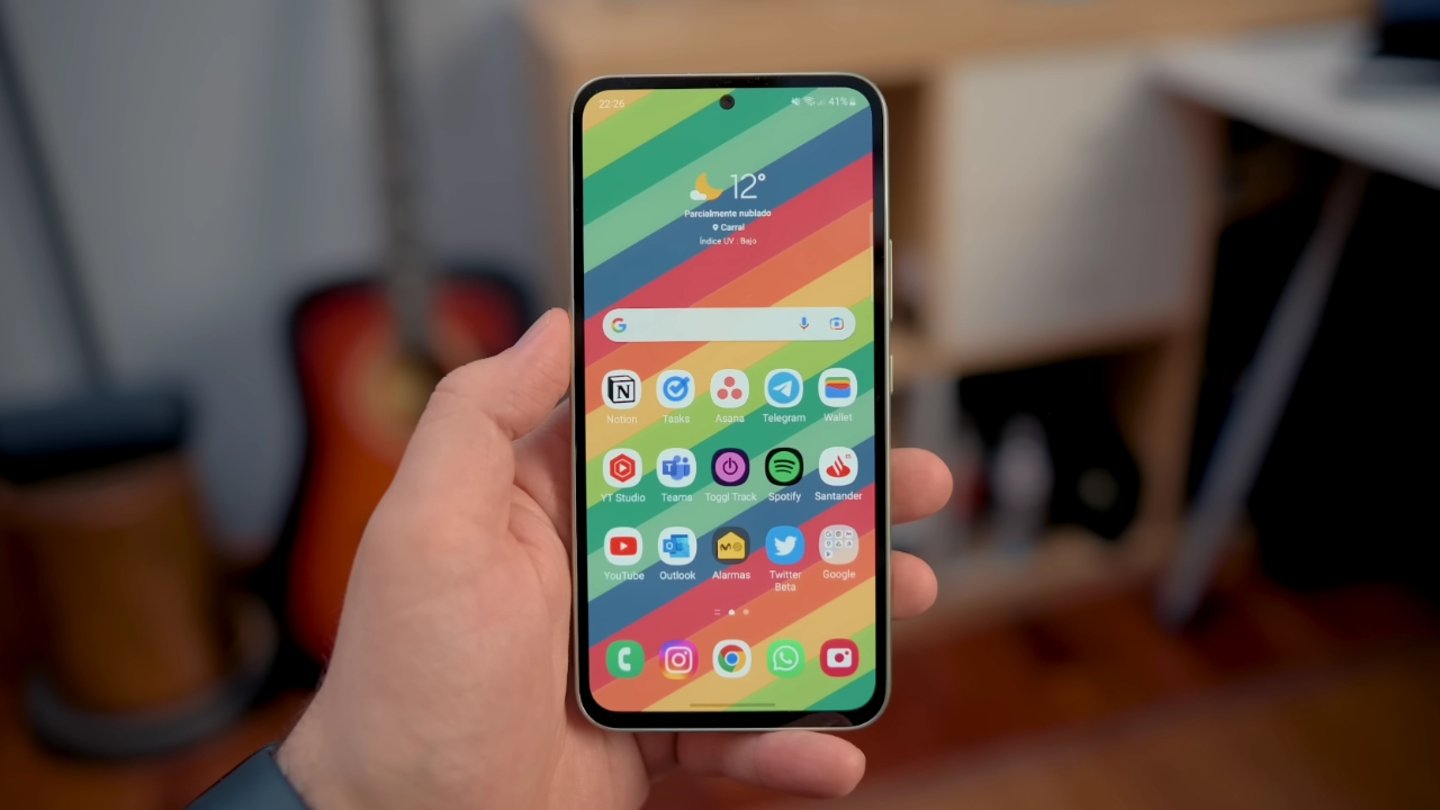 Pantalla encendida del Samsung Galaxy A54